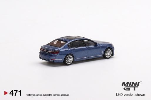 Auto a escala Mini GT, Modelo BMW Alpina B7 xDrive Alpina Blue Metallic - Chido Toys