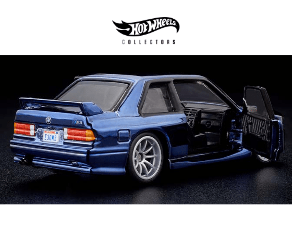 Auto a escala RLC Hot Wheels, modelo BMW M3, color azul - Chido Toys