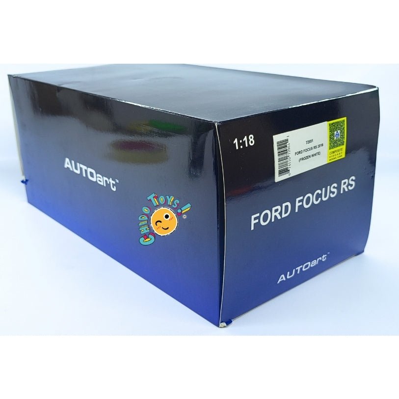 AUTOart Ford Focus RS 2016 1:18 Frozen White con aperturas - Chido Toys