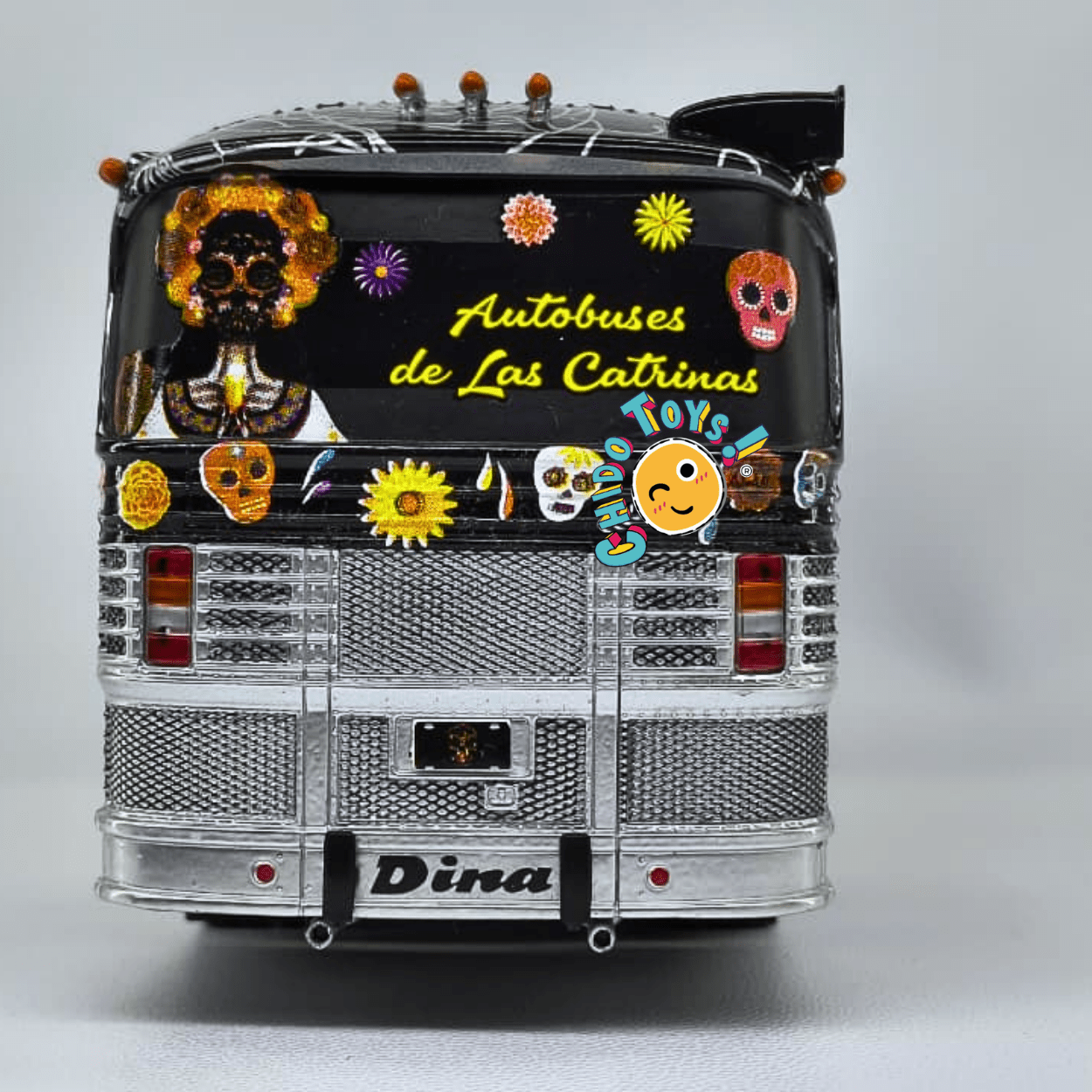 Autobús DINA 323 - G2 Olímpico “Las Catrinas” a escala 1:43 Iconic Replicas – Edición limitada metálica - Chido Toys