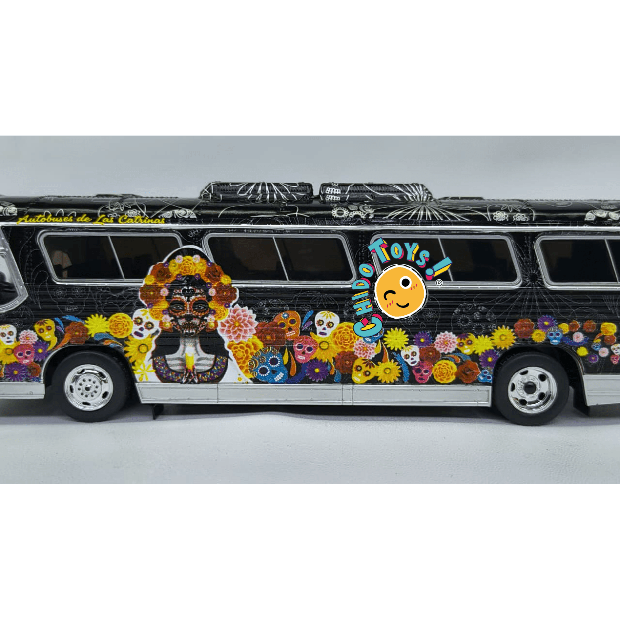 Autobús DINA 323 - G2 Olímpico “Las Catrinas” a escala 1:43 Iconic Replicas – Edición limitada metálica - Chido Toys