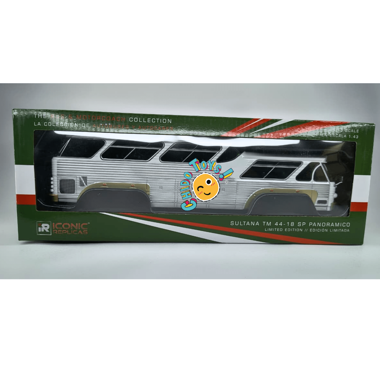 Autobús Sultana Panorámico TM 44 - 18 SP – Iconic Replicas 1:43 - Chido Toys