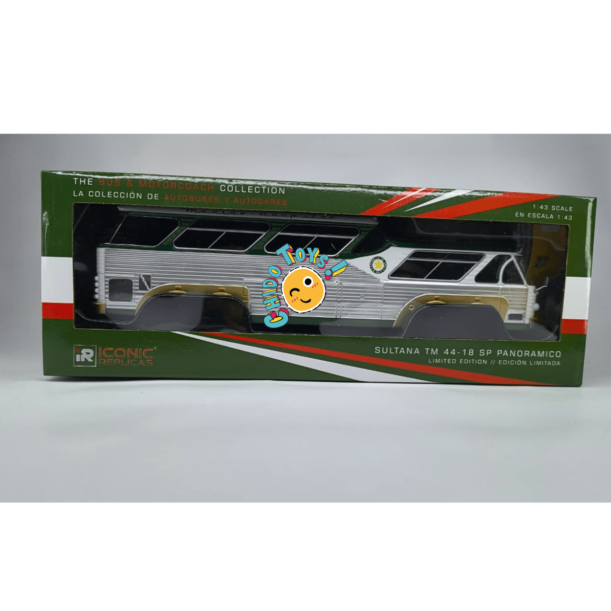 Autobús Sultana TM 44 - 18 SP Panorámico Estrella de Oro – Escala 1:43 - Chido Toys