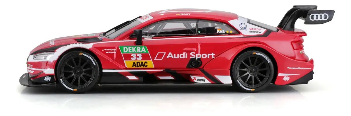 Bburago Audi RS 5 DTM 2018 1:32 rojo de competición - Chido Toys