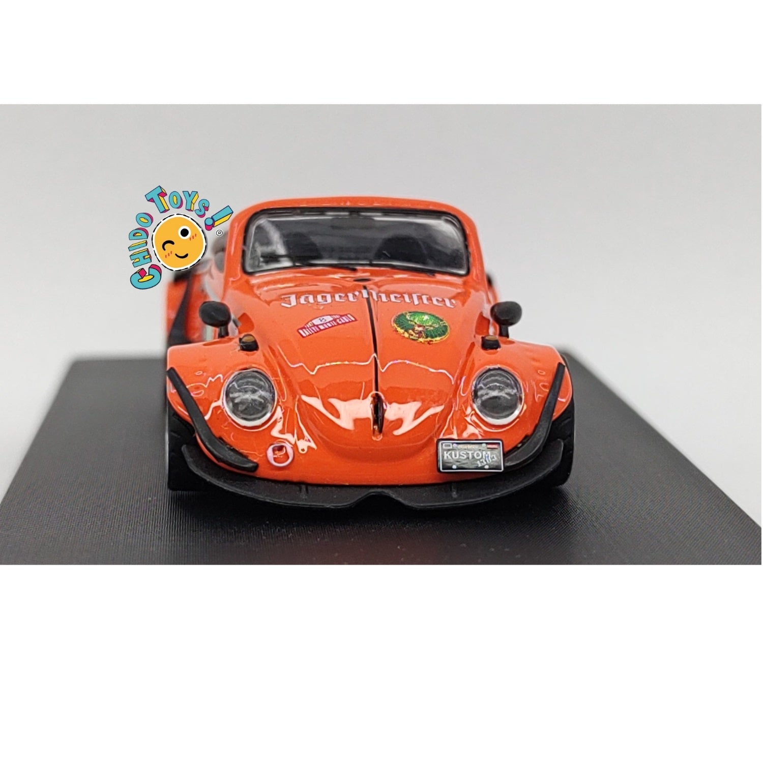 Beetle RWB Jagermeifteer 1:64 – Edición HKM con Techo Removible - Chido Toys