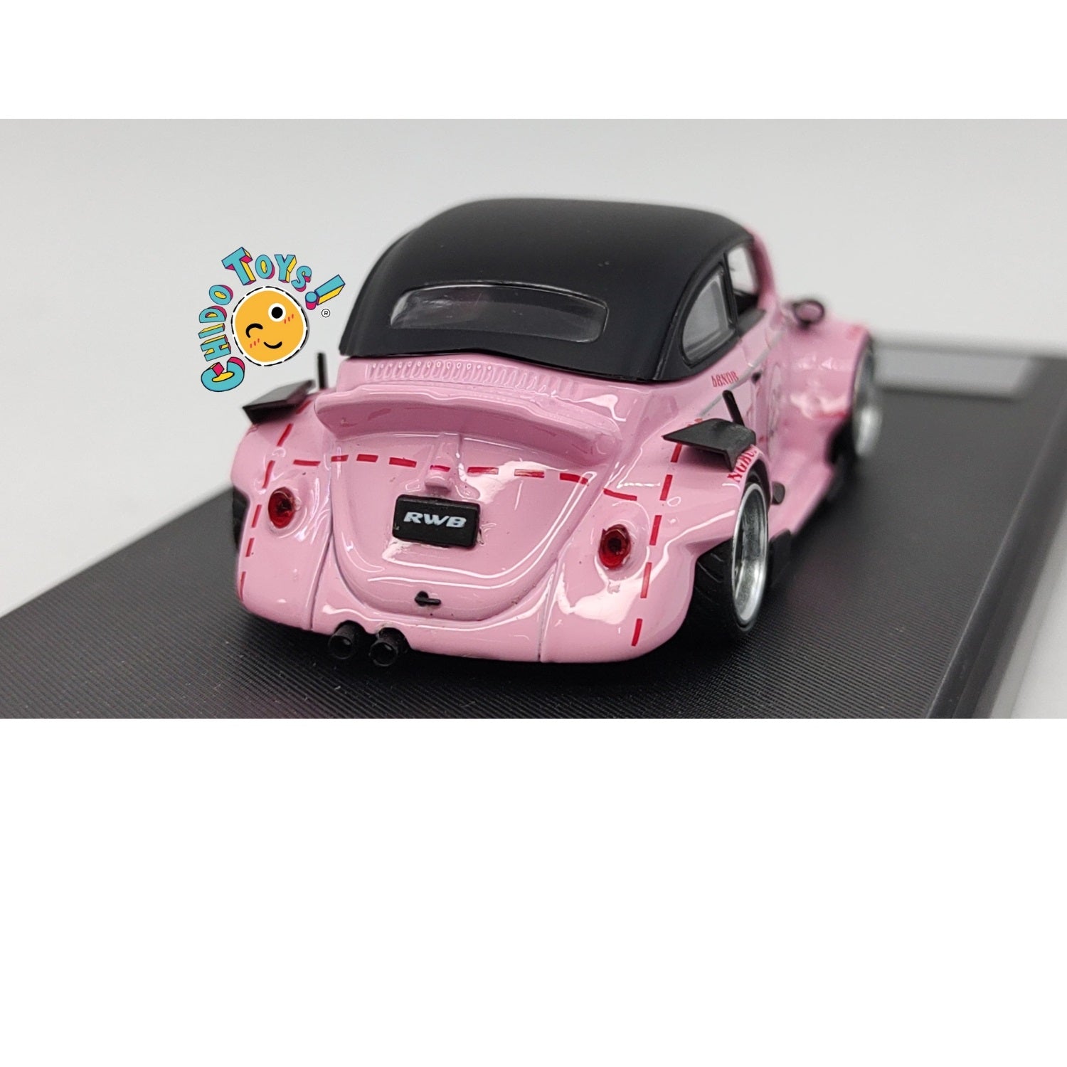 Beetle RWB Pink 1:64 – Edición HKM con Techo Removible - Chido Toys