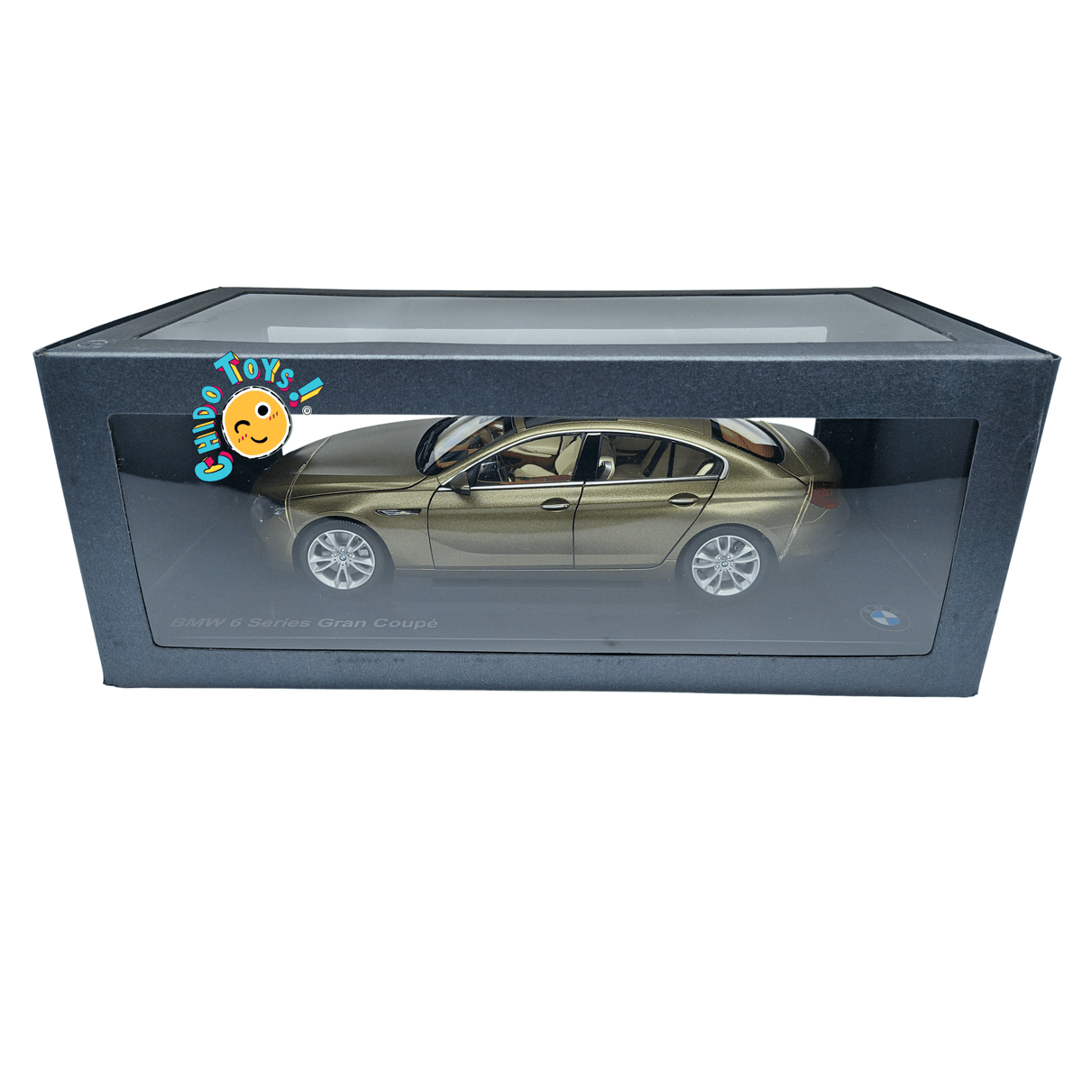 BMW 650i Gran Coupé F06 Dealer Edition 1:18 Frozen Bronze con apertura total - Chido Toys