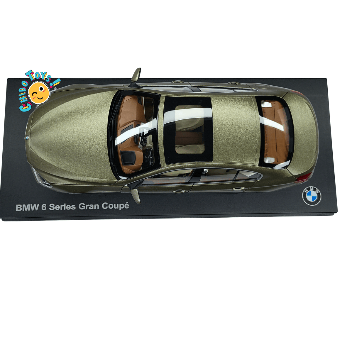 BMW 650i Gran Coupé F06 Dealer Edition 1:18 Frozen Bronze con apertura total - Chido Toys
