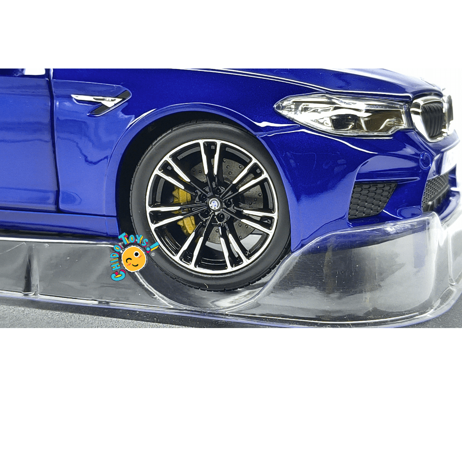 BMW M5 F90 Norev Dealer Edition 1:18 Marina Bay Blue apertura total - Chido Toys