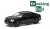 GreenLight 2012 Chrysler 300C SRT8 Breaking Bad escala 1:64 color negro con llantas de goma y empaque Hollywood oficial.