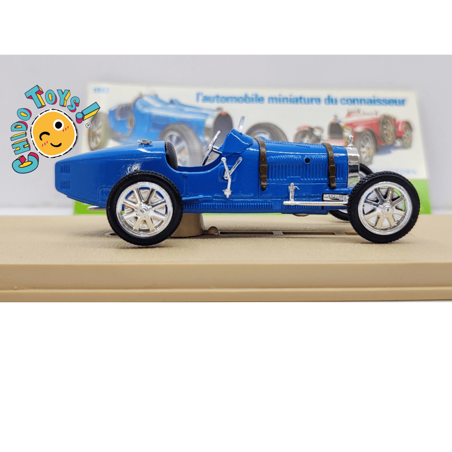 Bugatti 35B Course 1927 1:43 – Elicor Hobbycar S.A. (Made in France) con Catálogo Original - Chido Toys