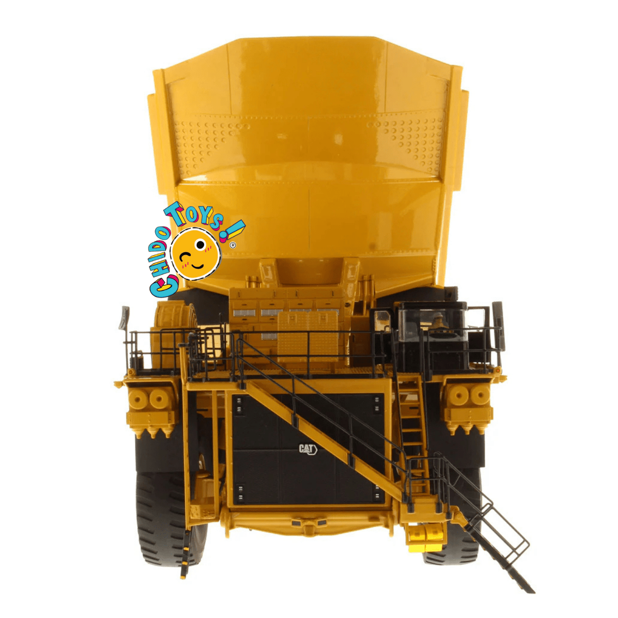 Camión Minero CAT 798 AC a escala 1:50 de metal con llantas de goma funcionales - Chido Toys