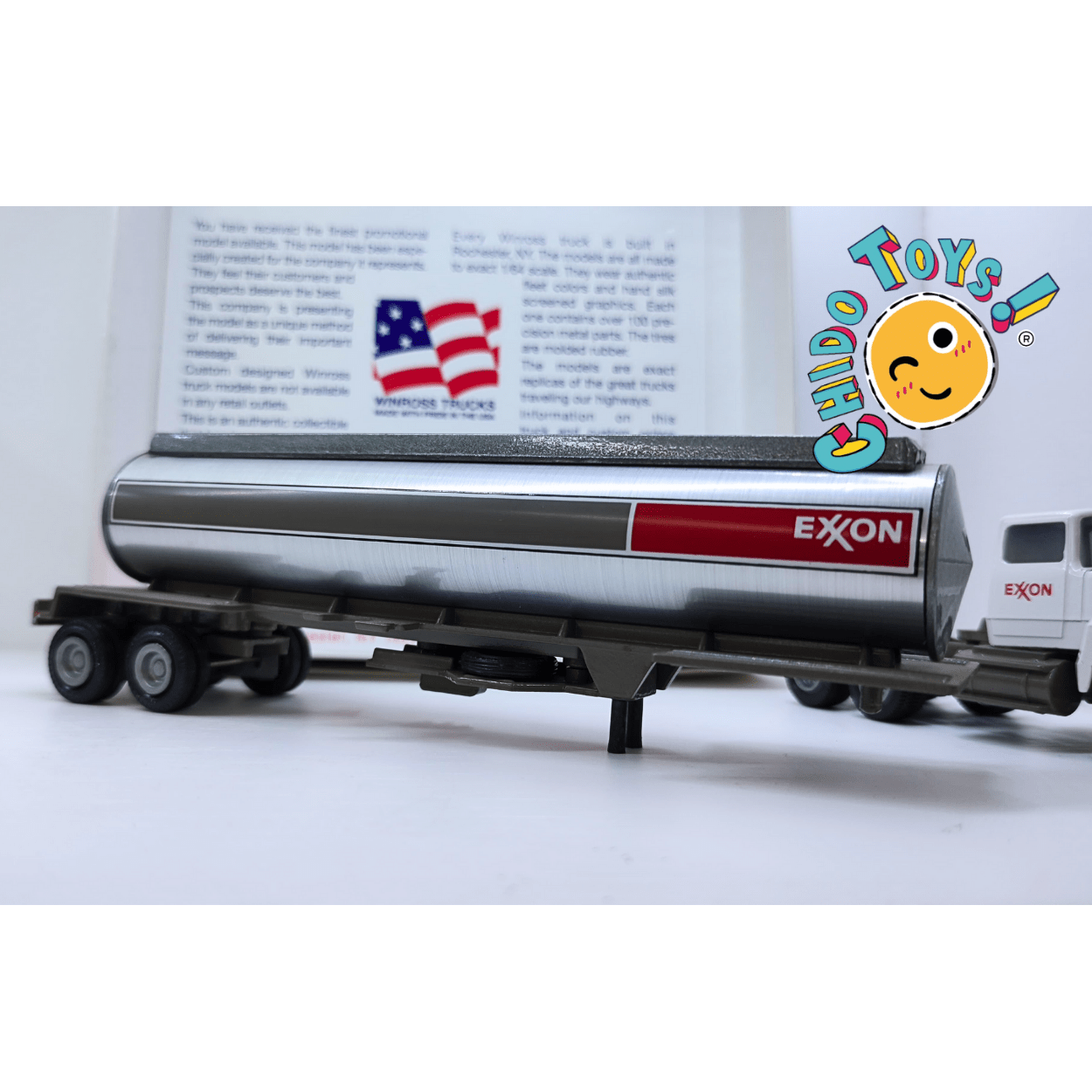 Camión Winross EXXON Pipa a Escala 1:64 – Edición Promocional Vintage USA - Chido Toys