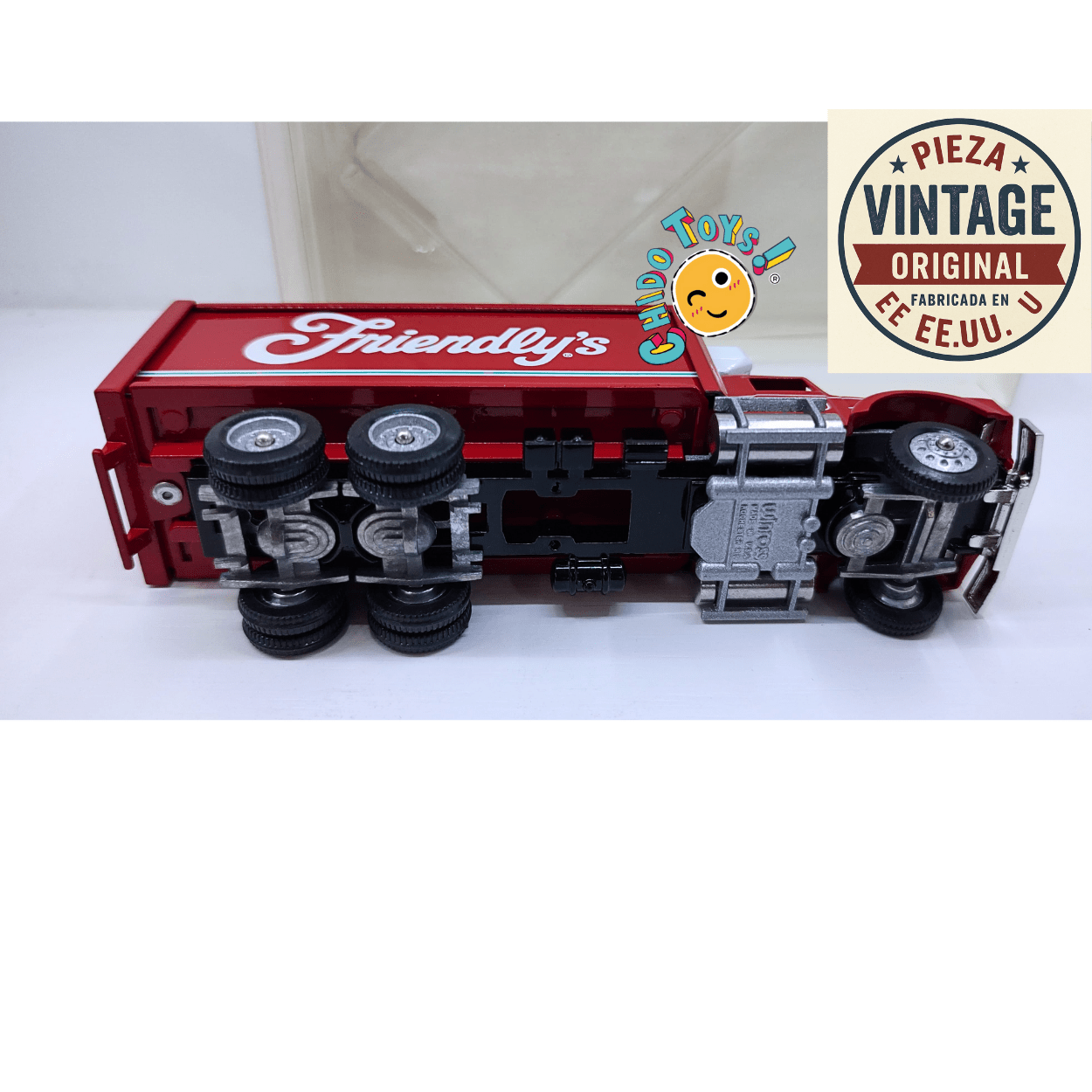 Camión Winross Friendly’s Caja Cerrada a Escala 1:64 – Edición Promocional de Metal con Llantas de Goma - Chido Toys