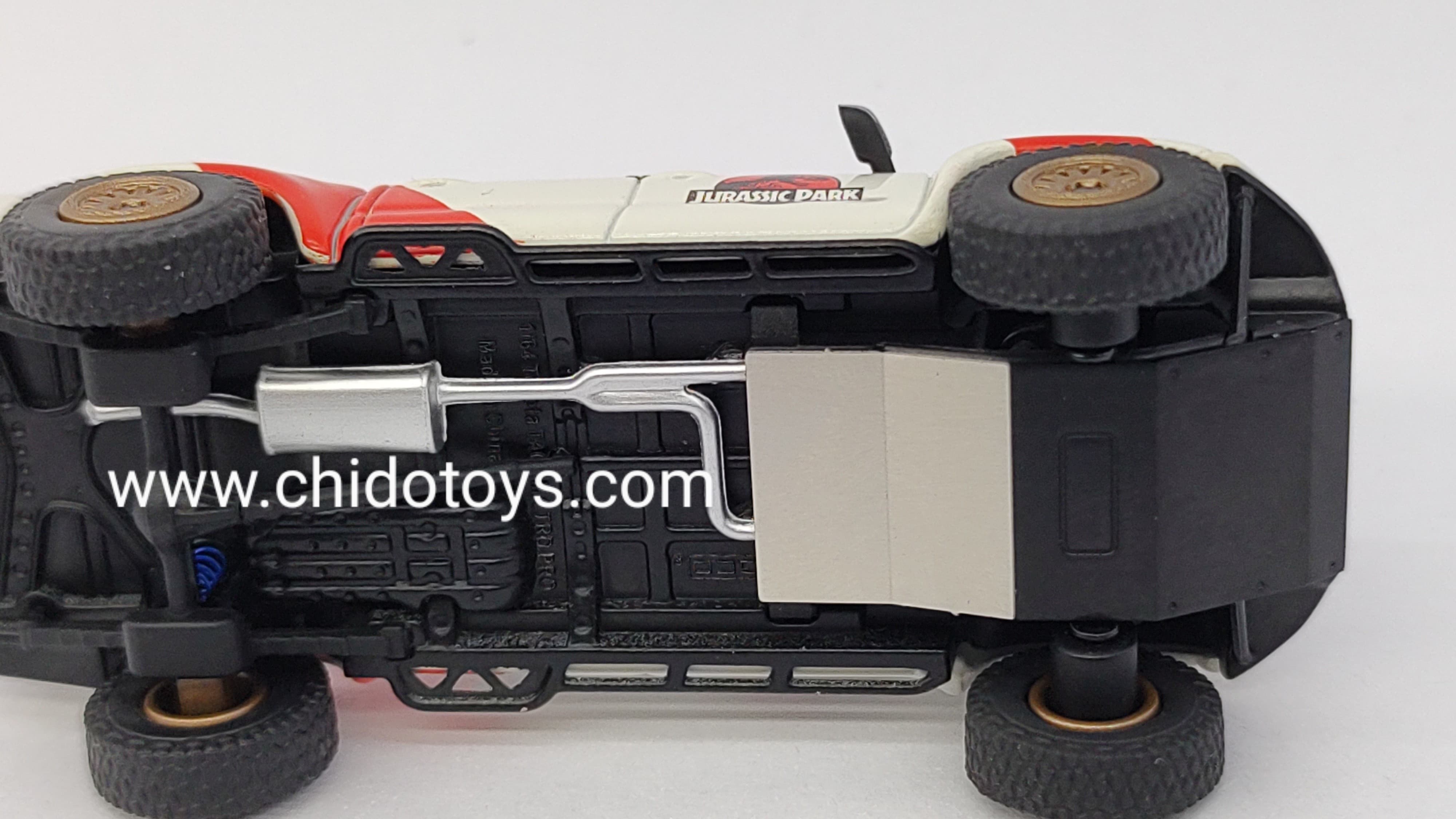 Camioneta a escala marca GCD, Modelo Toyota Tacoma Jurassic - Chido Toys