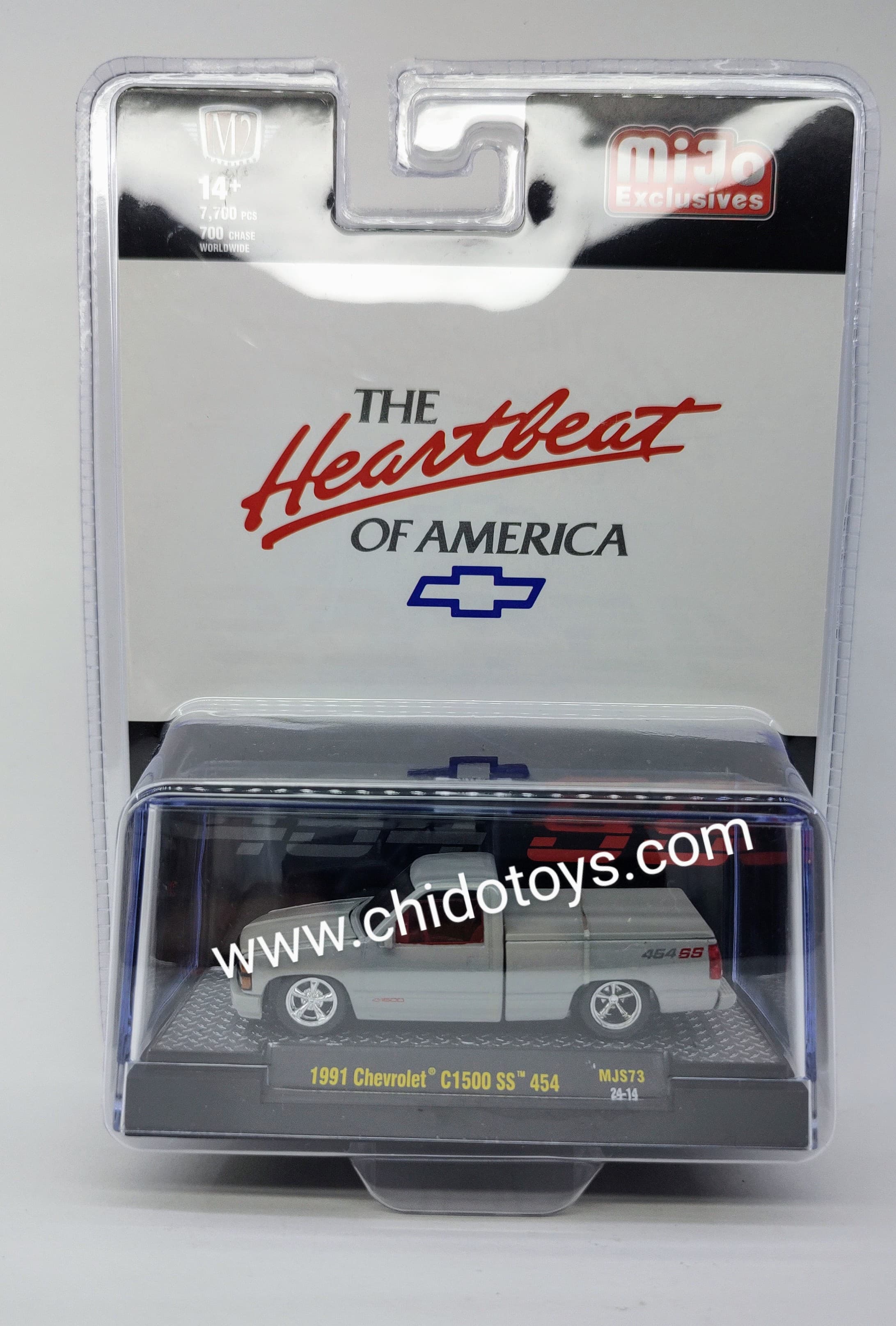 Camioneta a escala marca M2, Modelo Chevrolet C1500 SS 454 1991. - Chido Toys