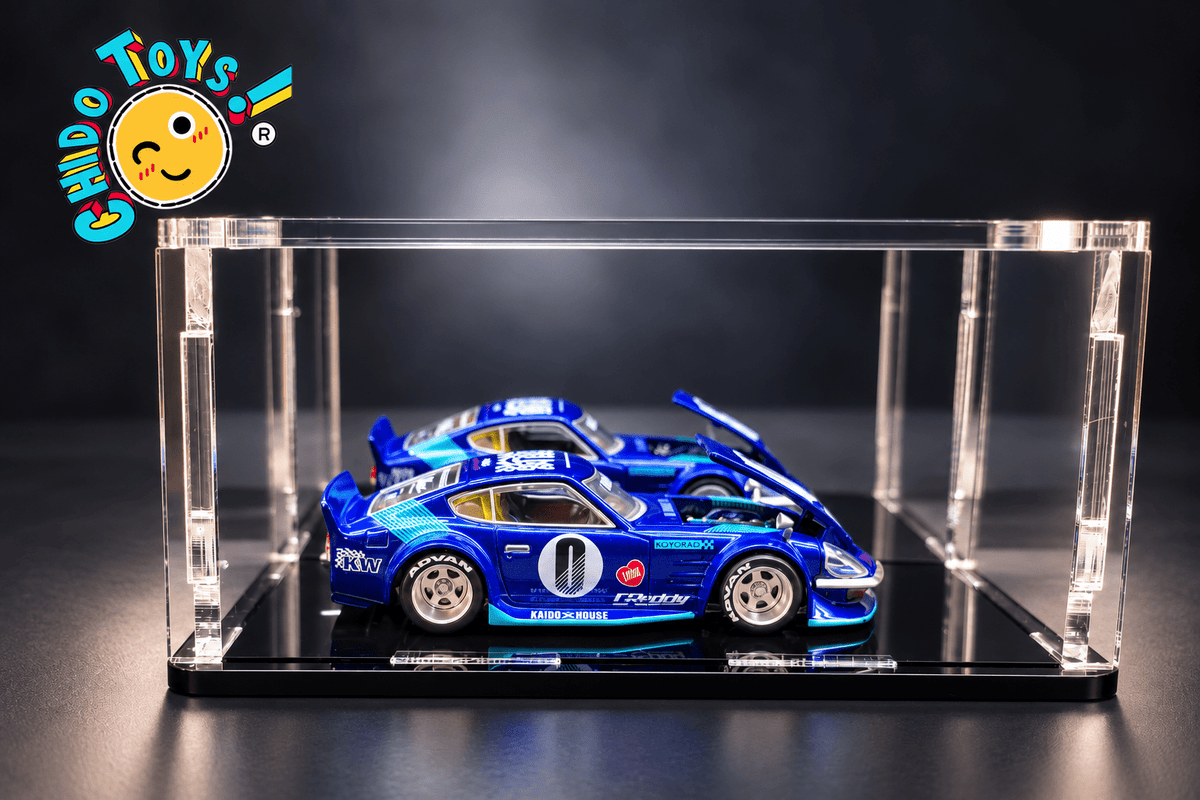 Capelo exhibidor de acrílico para autos 1:64 cortado con láser - Chido Toys