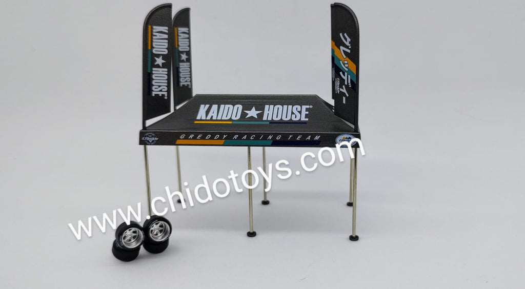 kaido house tent Kaido House GREDDY TENT V1 Mini GT Tent – 1:64 Scale with Functional W –  Chido Toys
