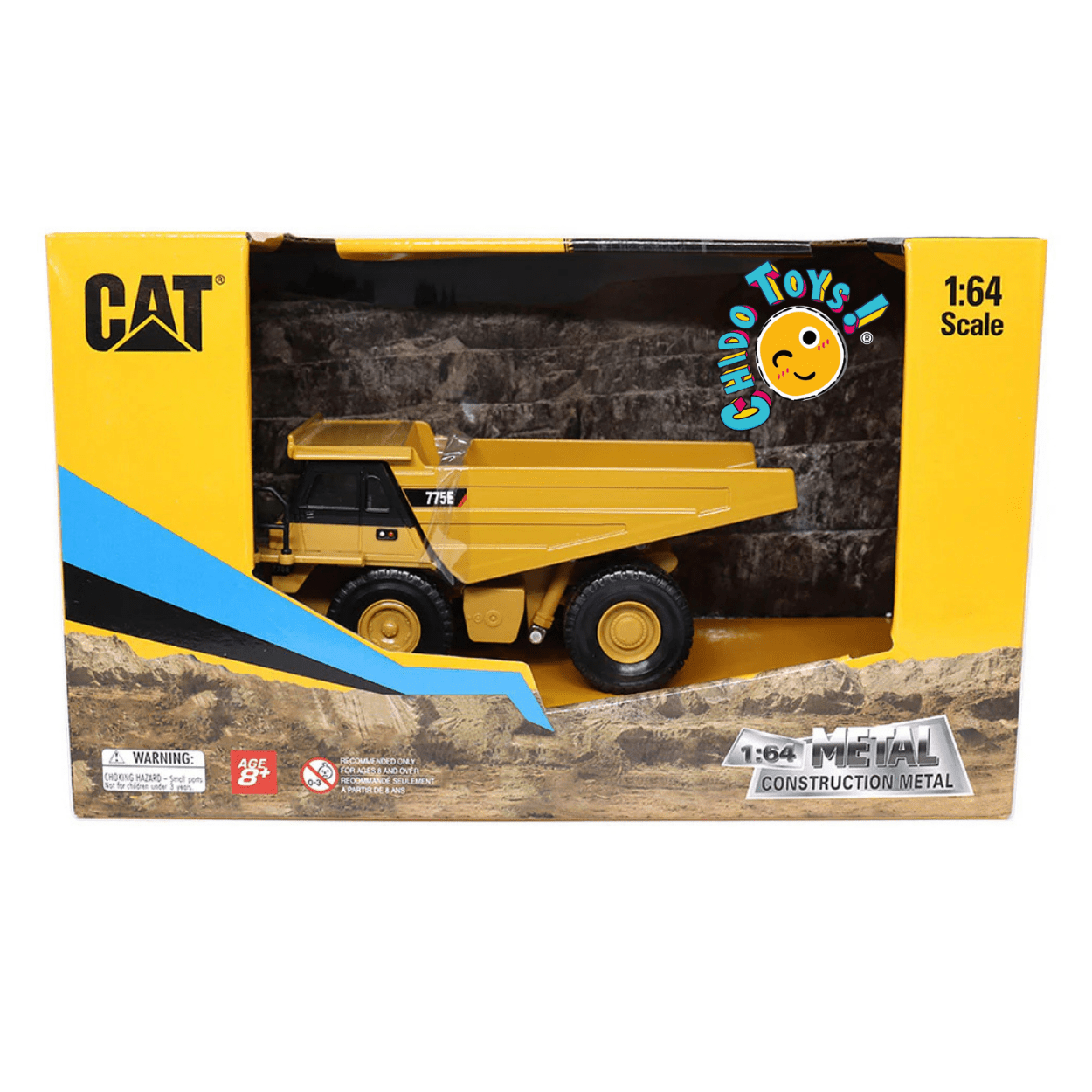 Caterpillar 775E Oficial a Escala 1:64 | Camión Minero de Volteo Coleccionable - Chido Toys