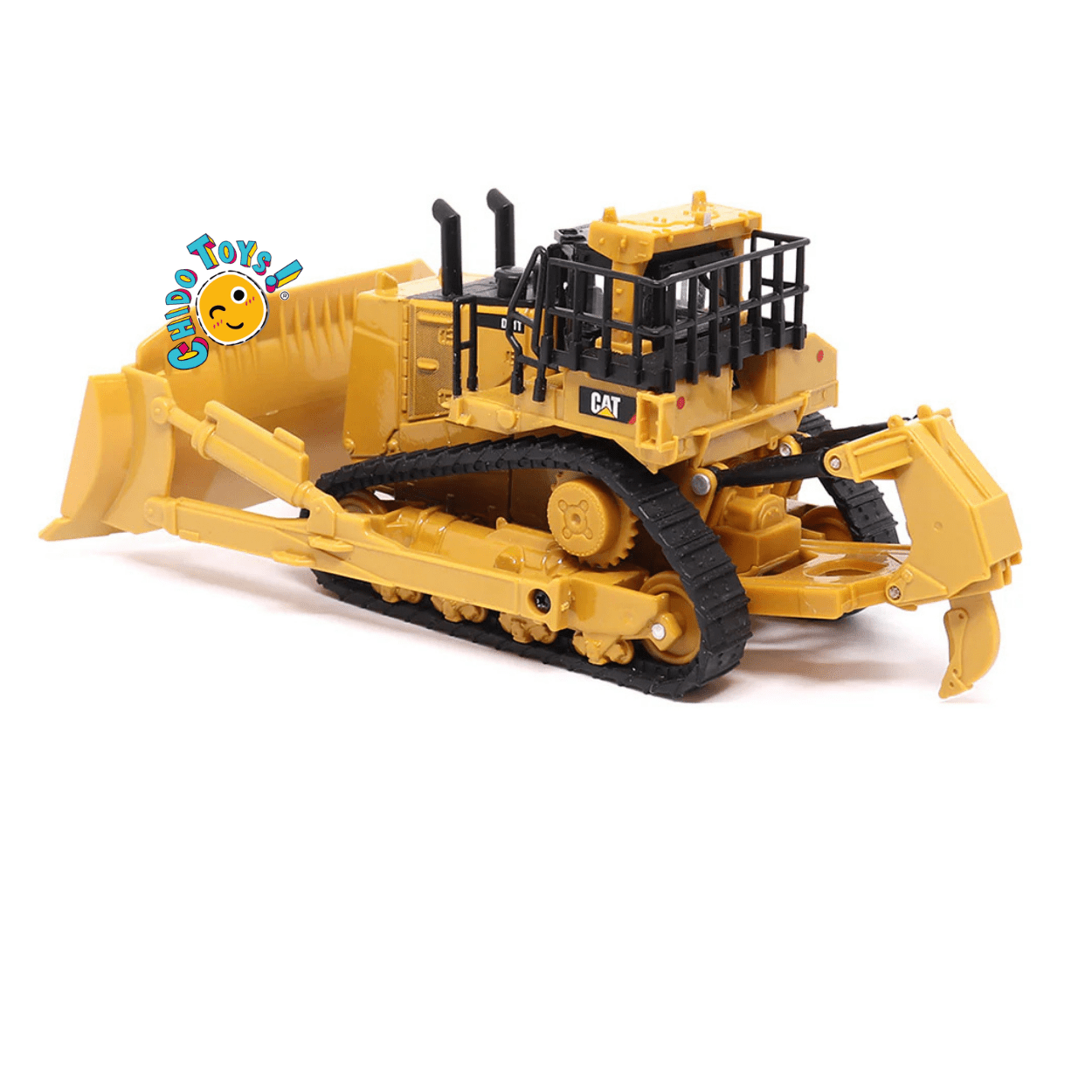 Caterpillar D11T Oficial a Escala 1:64 | Bulldozer de Metal con Orugas de Goma - Chido Toys