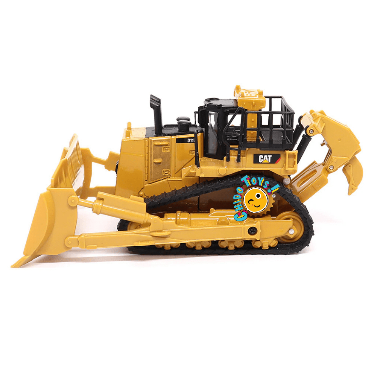 Caterpillar D11T Oficial a Escala 1:64 | Bulldozer de Metal con Orugas de Goma - Chido Toys