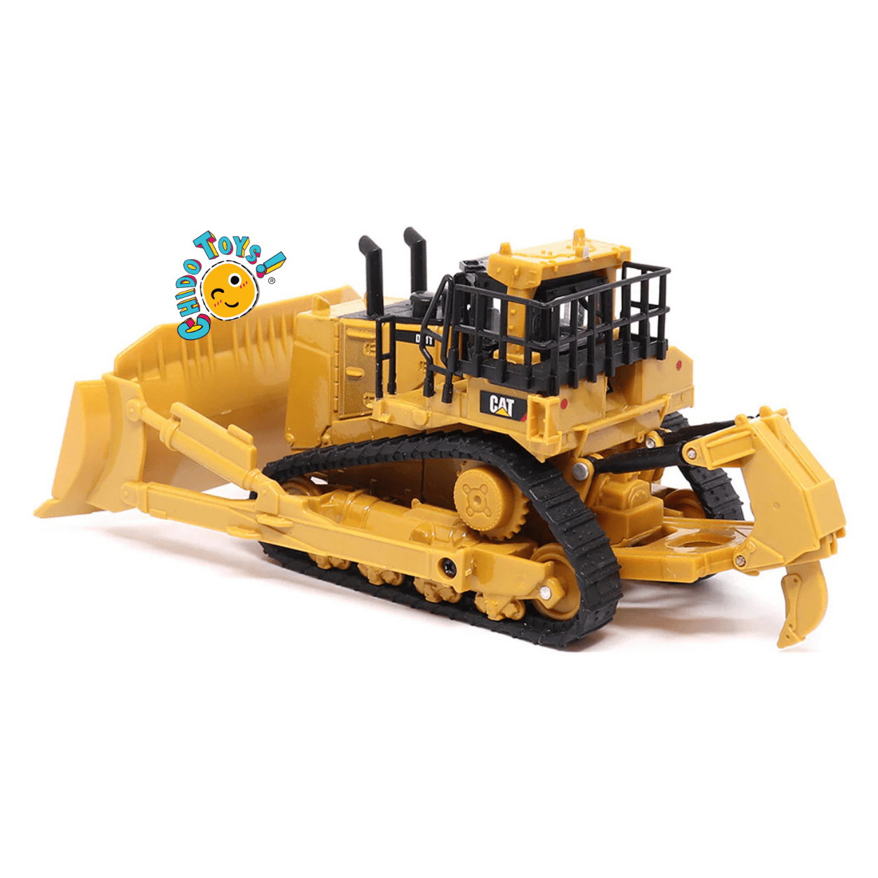 Caterpillar D11T Oficial a Escala 1:64 | Bulldozer de Metal con Orugas de Goma - Chido Toys