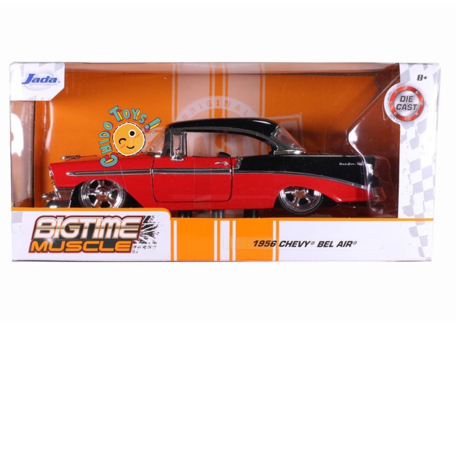 Chevy Bel Air 1956 escala 1:24 de Jada - Elegancia Clásica - Chido Toys