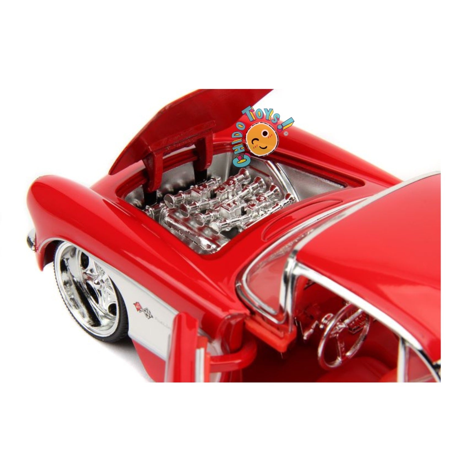 Chevy Corvette 1959 escala 1:24 de Jada - Elegancia Clásica para Regalo o Colección - Chido Toys