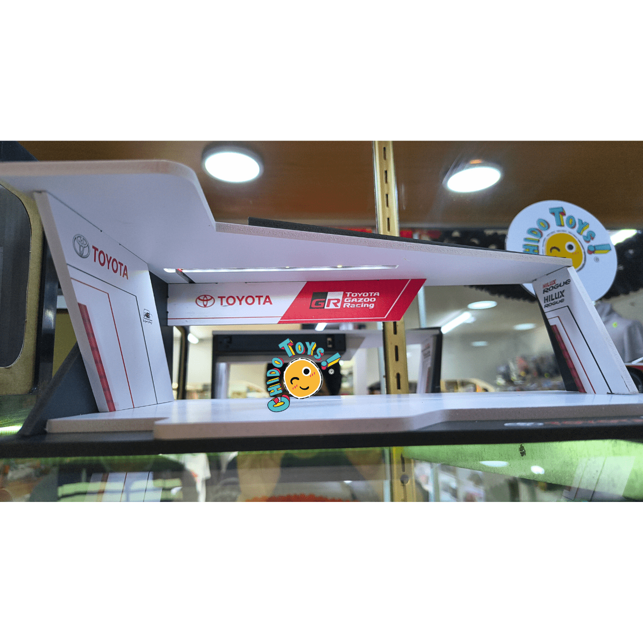 Chido Toys diorama showroom 1:64 con LED 2 AA estilo agencia - Chido Toys