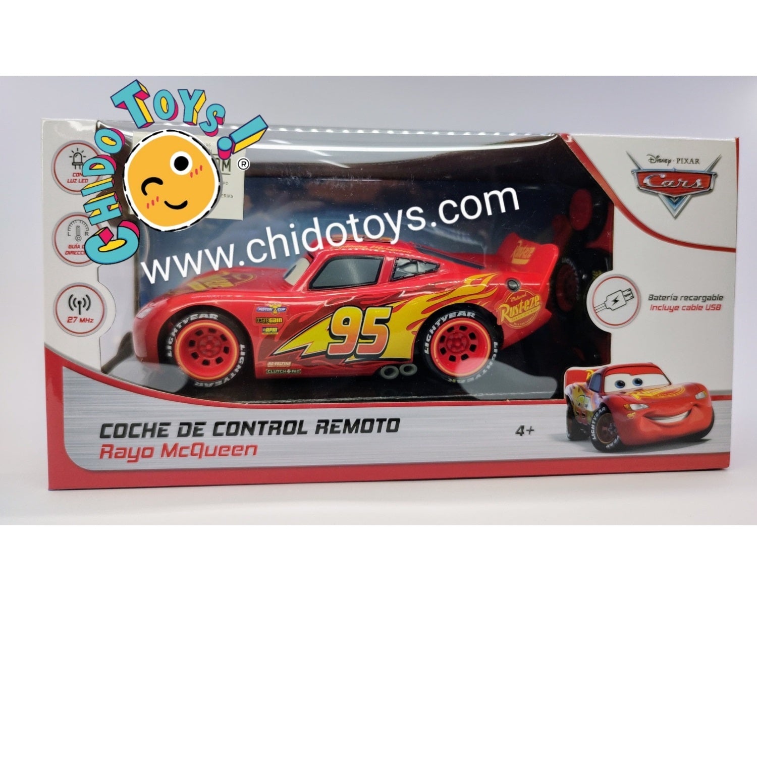 Coche a Control Remoto, Modelo Rayo Mcqueen - Chido Toys