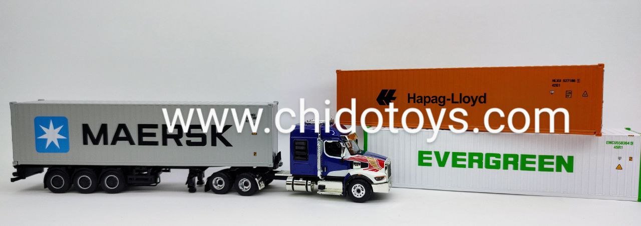 Contenedor de Carga Seca a escala Marca Mini GT Modelo "Hapag - Lloyd" ó "Maersk" - Chido Toys