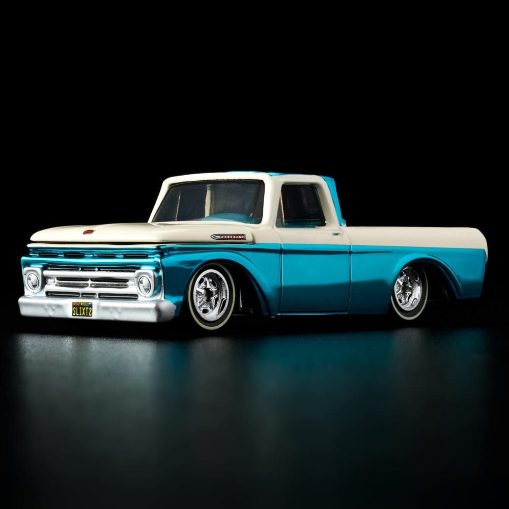 Hot Wheels RLC 1962 Ford F100 1:64 Spectraflame Aqua con cofre abatible
