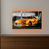 Cuadro Decorativo Toyota Supra MK4 en Aluminio con Luz LED Naranja - Chido Toys