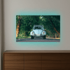 Cuadro Decorativo Volkswagen Beetle Clásico en Aluminio con Luz LED Azul - Chido Toys
