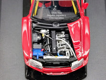 Cargar imagen en el visor de la galería, Auto a escala marca Stance Hunters High Rev Series, Modelo Nissan Skyline GTR34LBWK-ER34 Rojo
