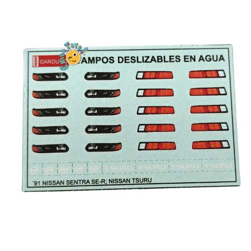 Declas/Tampos de Faros, Calaveras y Placas para Autos a Escala 1/64 - Chido Toys