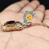 Dije Vocho en Oro Laminado con Cadena Veneziana – Regalo Ideal para Amantes del Auto Clásico - Chido Toys