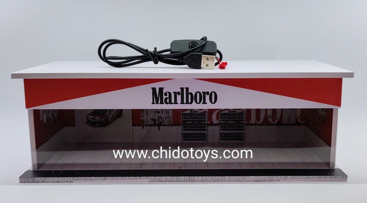 Diorama con iluminación LED y puerta de acrílico, marca MoreArt - Chido Toys