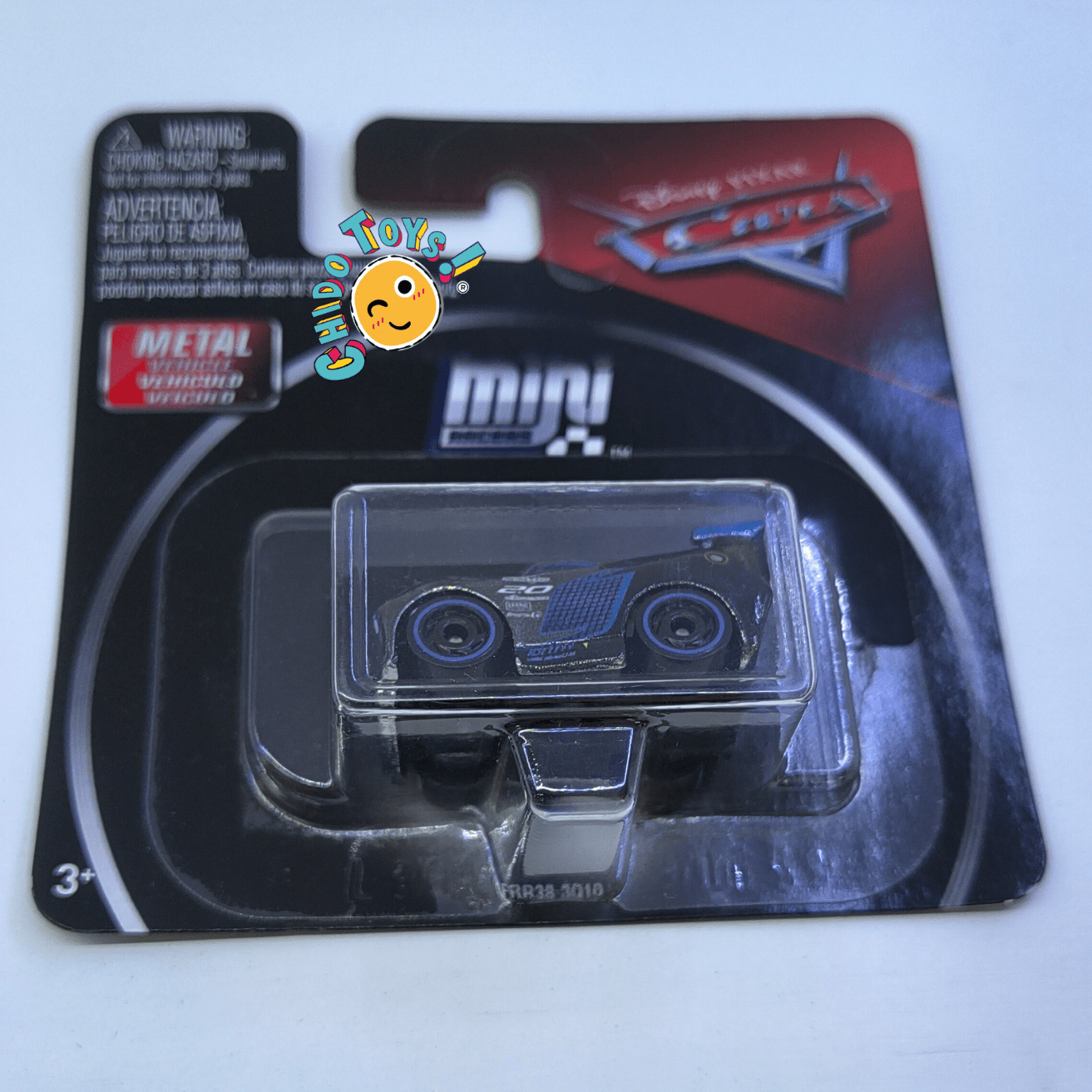 Disney Pixar Cars Mini Racers 2008 – Set 3 pzas: Silver Cal Weathers, Silver Tim Treadless & Metallic Jackson Storm | Metal/Metal - Chido Toys