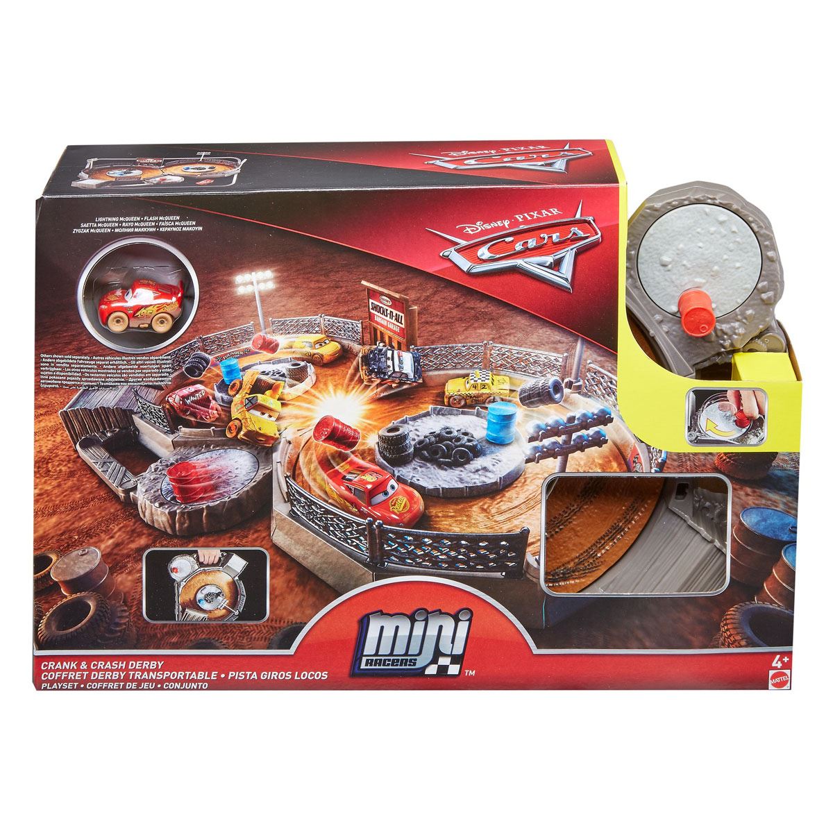 Disney•Pixar Cars Mini Racers – Pista Crank & Crash Derby (Pista Giros Locos) 2017 - Chido Toys