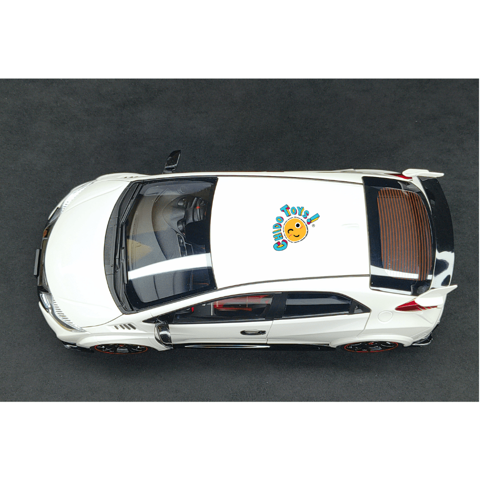 Ebbro Honda Civic Type R FK2 2015 1:18 Championship White apertura total - Chido Toys
