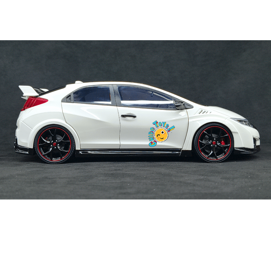 Ebbro Honda Civic Type R FK2 2015 1:18 Championship White apertura total - Chido Toys