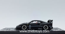 Cargar imagen en el visor de la galería, Auto a escala marca Inno64, Modelo Ferrari F40 LBWK Black Tokyo Auto Salón 2023
