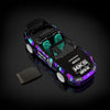 Hot Wheels RLC Toyota Supra 1997 1:64 Spectraflame púrpura HKS, con Real Riders blancos, cofre abatible y techo targa.