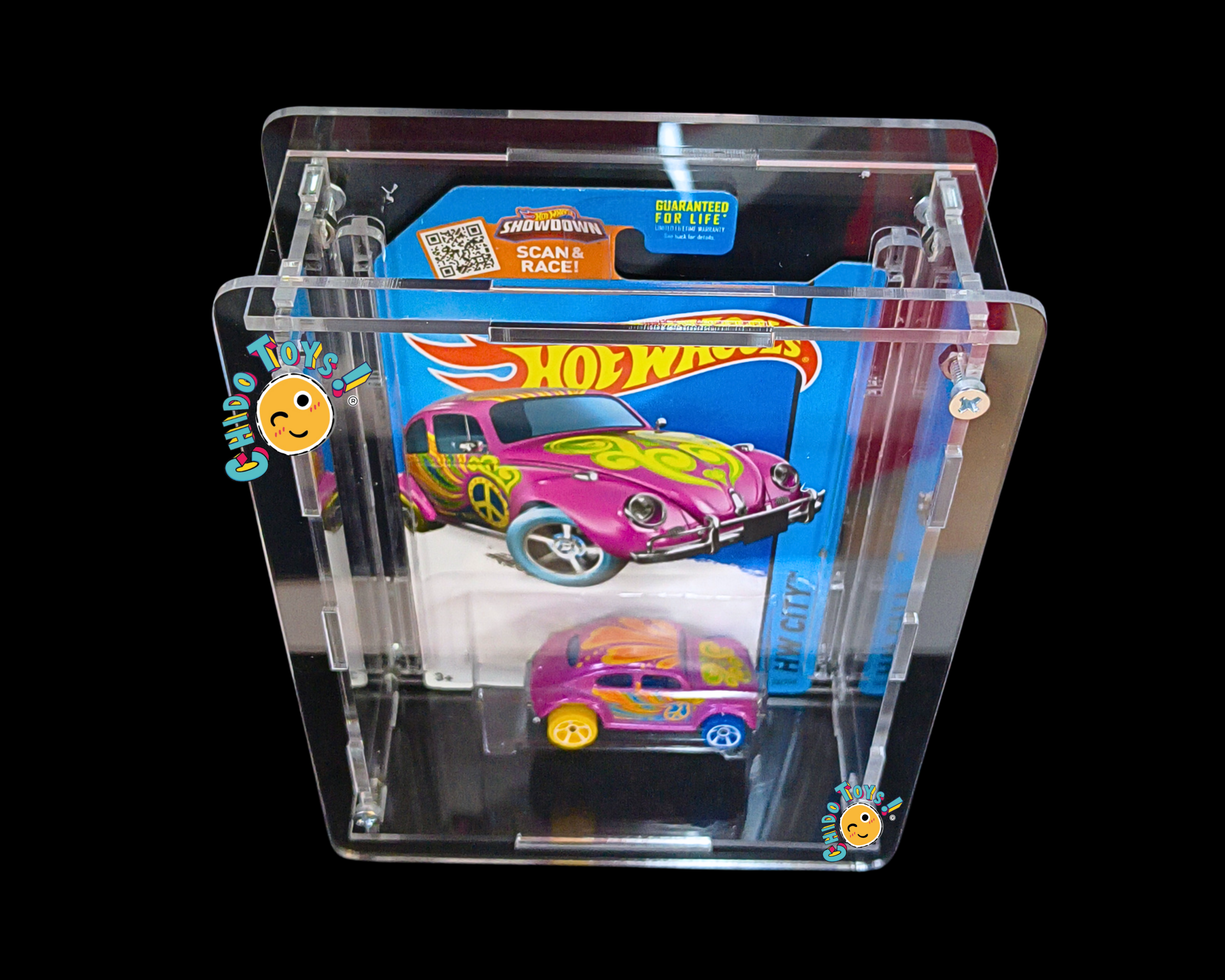 Exhibidor Acrílico para Hot Wheels Básico y RLC Cortado con Láser - Chido Toys
