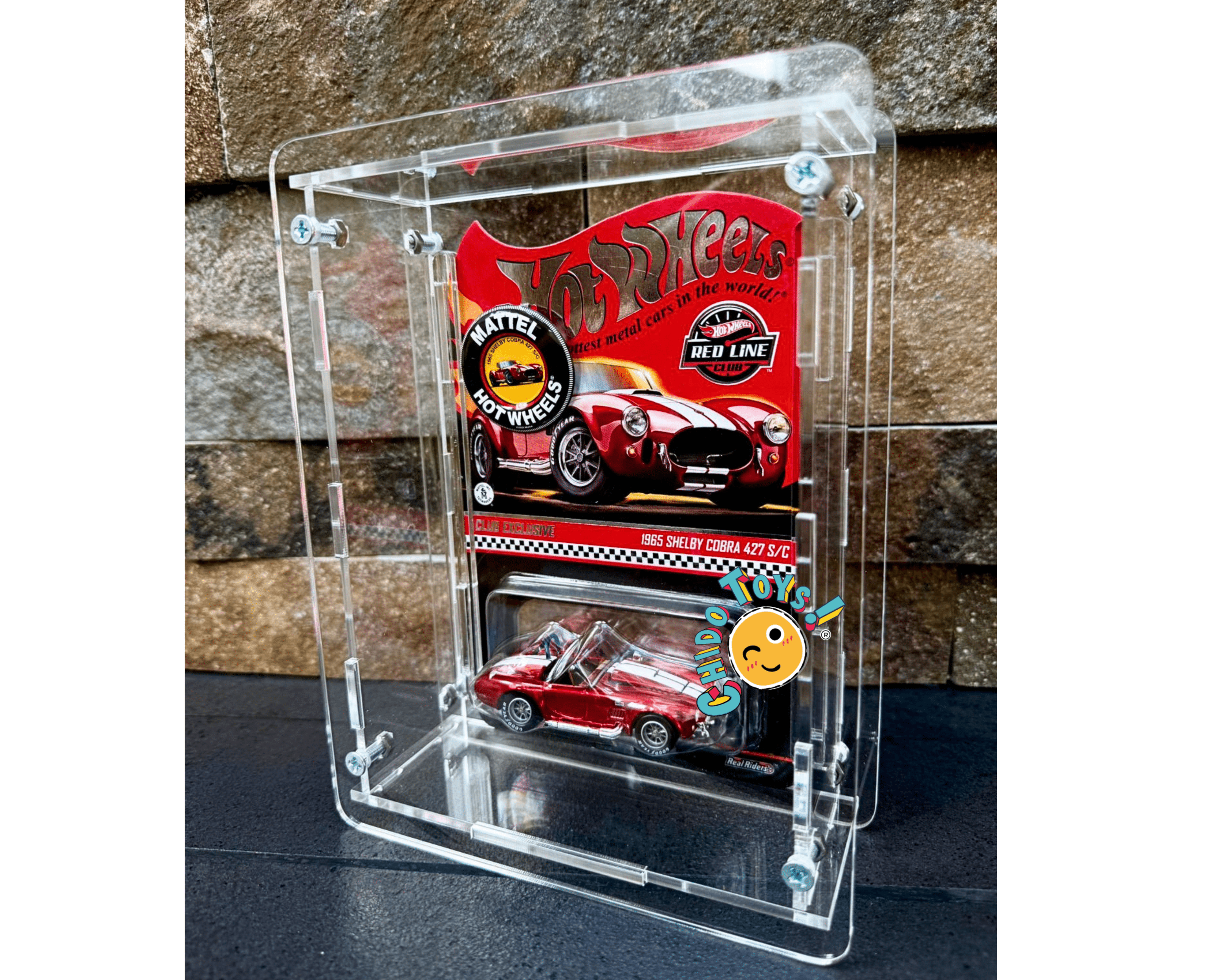 Exhibidor Acrílico para Hot Wheels Básico y RLC Cortado con Láser - Chido Toys
