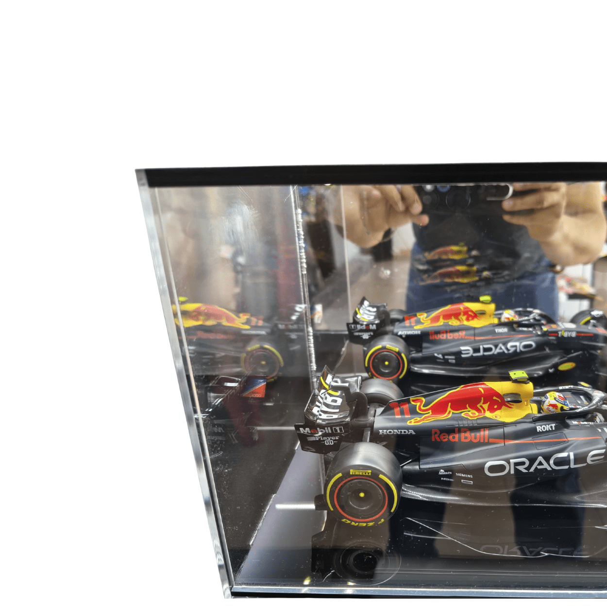 Exhibidor Vitrina con Iluminación LED y Pared Espejo para Modelos Escala 1/18 – Chido Toys - Chido Toys