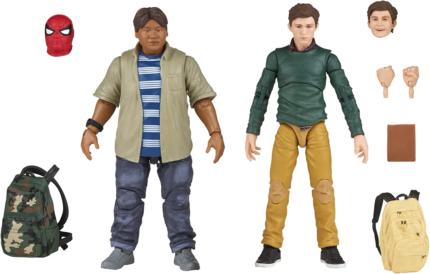 Figura de Acción a escala marca Hasbro, Pack con Peter Parker y Ned Leeds, Marvel Legends - Chido Toys