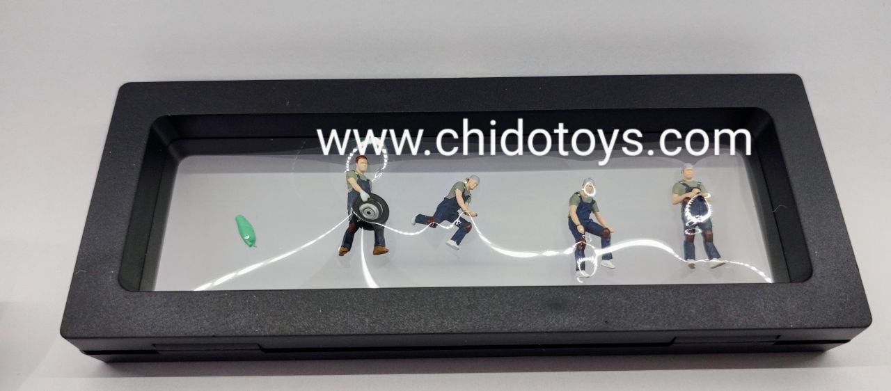 Figuras para diorama escala 1:64, marca MoreArt, modelo reparadores - Chido Toys