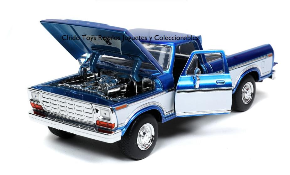 Ford F - 150 1979 escala 1:24 de Jada - Clásico Personalizable para Regalo o Colección - Chido Toys